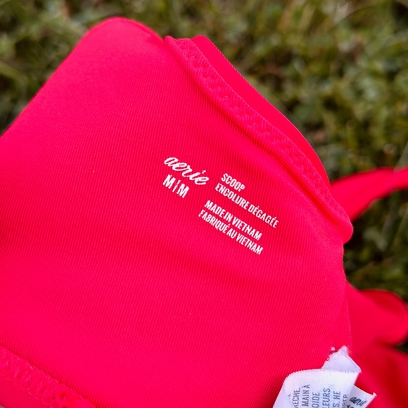 Aerie scoop by American Eagle bathing suit top - size M - red - Picture 3 of 3